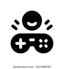 game glyph icon. Strong and solid vector icon for websites, mobile interfaces, presentations, and visual branding. High quality and easy to edit.