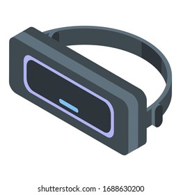 Game goggles icon. Isometric of game goggles vector icon for web design isolated on white background