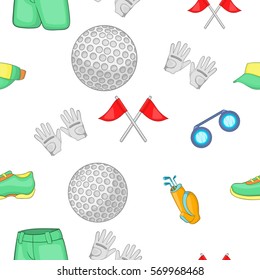 Game of golf pattern. Cartoon illustration of game of golf vector pattern for web