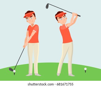 Game of golf. Vector illustration