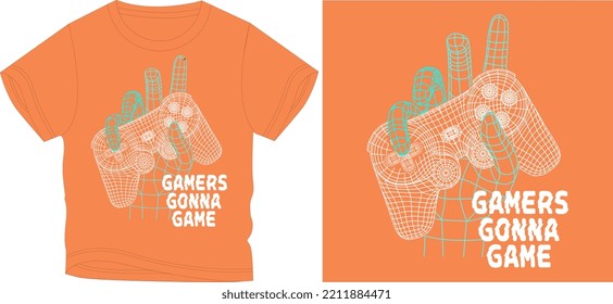 GAME GONNA GAMER t Shirt-Grafikdesign Vektorgrafik \