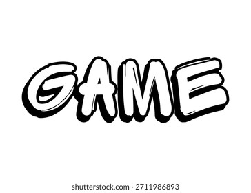 Game graffiti word Vector fuente
Palabra de fuente del Vector en un fondo blanco
