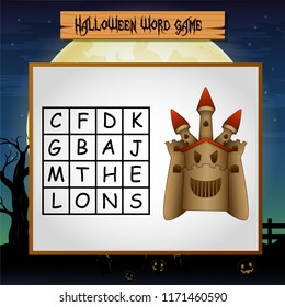 Game halloween find the word of castle