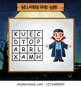 Game halloween find the word of dracula