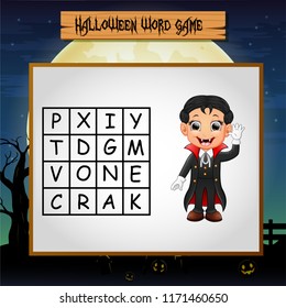 Game halloween find the word of vampire