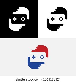 Game Hand Joystick Button Icon Logo