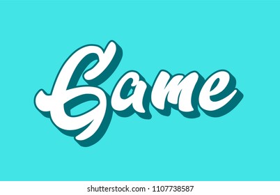 game hand written word text for typography design. Can be used for a logo, branding or card