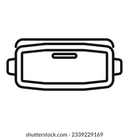 Game headset icon outline vector. Vr reality. Tech view