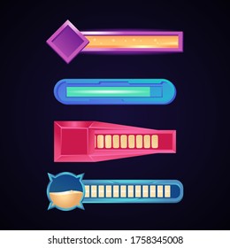 Game Health Progress Bar For 2d Games Vector Illustration