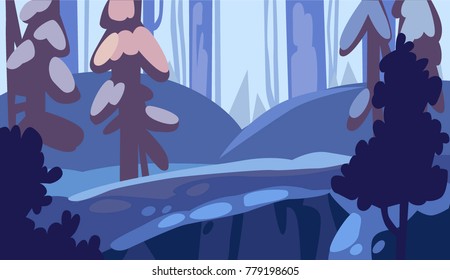 Game Horizontal Forest Background 2D games, action, adventure, hack and slash for PC computers, mobile apps and browsers