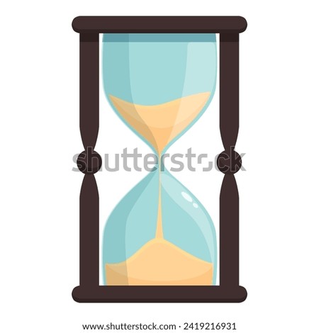 Game hourglass timer icon cartoon vector. Dial image. Date fast dial