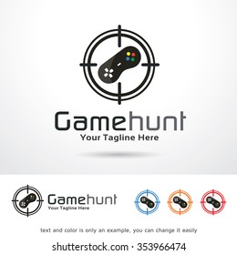 Game Hunting Logo Template Design Vector