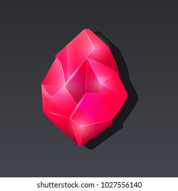 Game icon of crystal in cartoon style. Bright design for app user interface. Component for magic, spell, call, healing, witchcraft, enchantment. Vector illustration for Icons Collection.