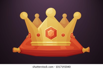 Game icon design. Crown leadership