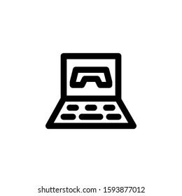 game icon design line style part 3 laptop