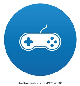 Game icon design on blue background,vector