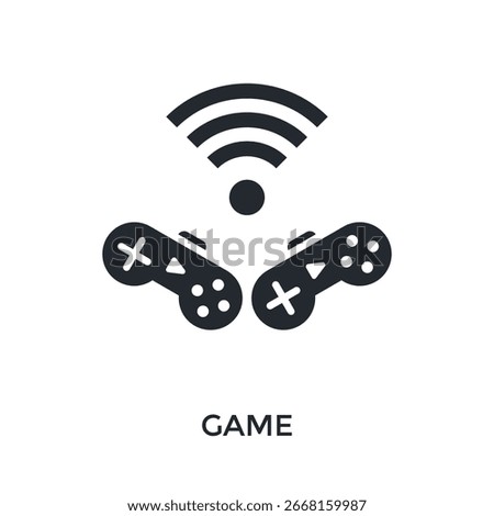 Game Icon Glyph Style. Vector Illustration For Graphic Design