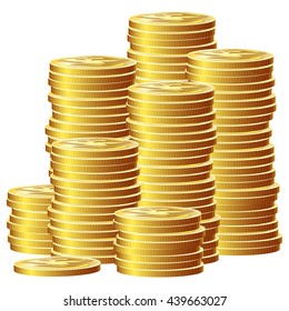 Game Icon Gold Coins Gui Asset Stock Vector (Royalty Free) 439663027 ...