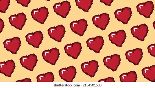 Diseño De Fondo De Vida O Corazón De Icono De Juego 