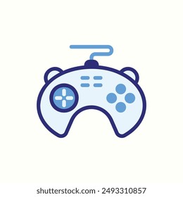 icono de juego, gadget de tema de icono azul aislado
