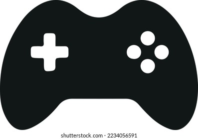 Game icon isolated on white background. Joystick Controller game icon. Flat design. Vector illustration.