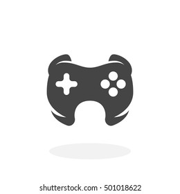 Game icon isolated on white background. joystick logo. Flat design style. Modern vector pictogram for web graphics - stock vector