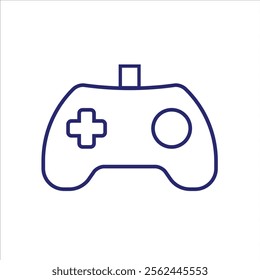 game icon. joystick. controller, console, board icon. controller. line design style. Vector Illustration