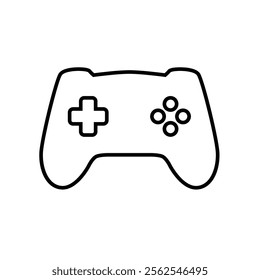 game icon. joystick, controller, console. for rental logo, web icon, play station, line design style. Vector design