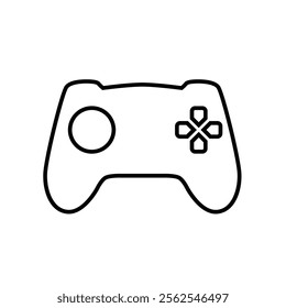 game icon. joystick, controller, console. for rental logo, web icon, play station, line design style. Vector design