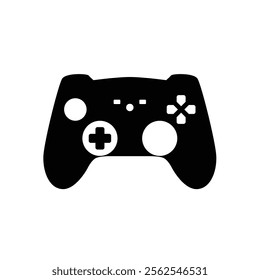 game icon. joystick, controller, console. for rental logo, web icon, play station, solid design style. Vector design