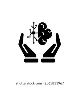 game icon. joystick in hand, controller, console. for rental logo, web icon, play station, solid design style. Vector design