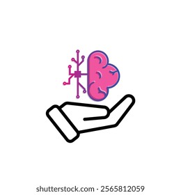 game icon. joystick in hand, controller, console. for rental logo, web icon, play station, mixed design style. Vector design