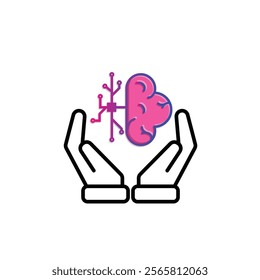 game icon. joystick in hand, controller, console. for rental logo, web icon, play station, mixed design style. Vector design