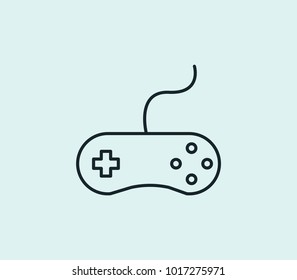 Game icon line isolated on clean background. Game icon concept drawing icon line in modern style. Vector illustration for your web site mobile logo app UI design.