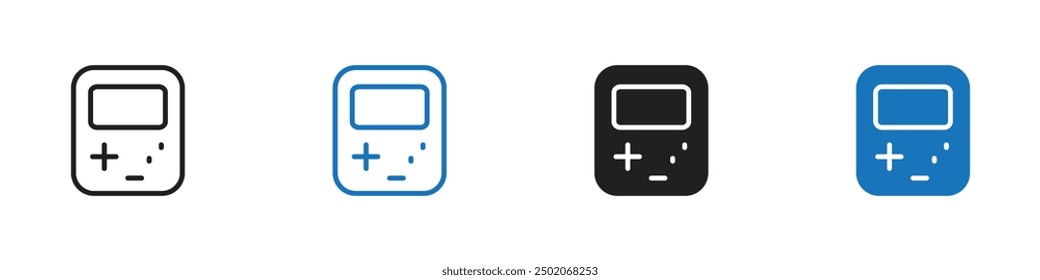 Conjunto de gráficos de icono de línea delgada lineal de icono de juego
