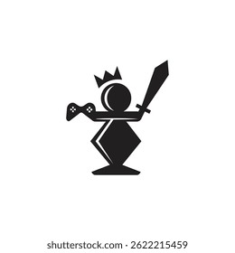Game icon logo design illustration