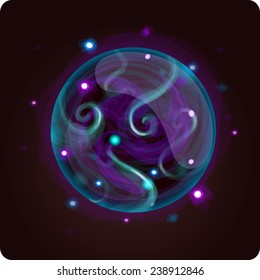 Game icon of mana energy. Vector design for app user interface