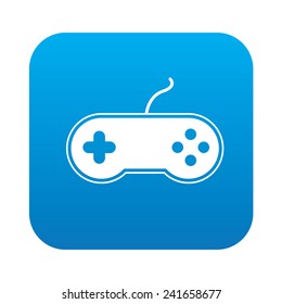 Game icon on blue background,clean vector