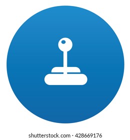 Game icon on blue button,vector