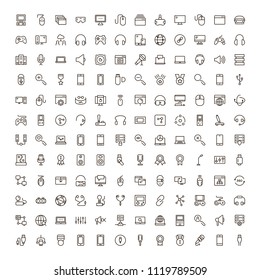 Game icon set. Collection of high quality black outline logo for web site design and mobile apps. Vector illustration on a white background.