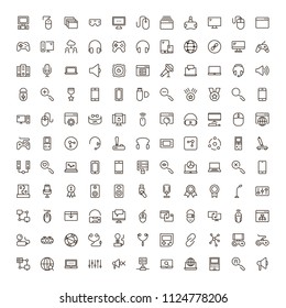 Game icon set. Collection of high quality black outline logo for web site design and mobile apps. Vector illustration on a white background.
