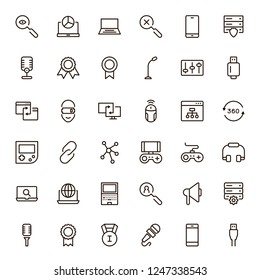Game icon set. Collection of high quality black outline logo for web site design and mobile apps. Vector illustration on a white background.