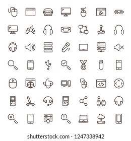 Game icon set. Collection of high quality black outline logo for web site design and mobile apps. Vector illustration on a white background.