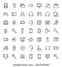 Game icon set. Collection of high quality black outline logo for web site design and mobile apps. Vector illustration on a white background.