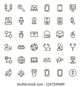 Game icon set. Collection of high quality black outline logo for web site design and mobile apps. Vector illustration on a white background.