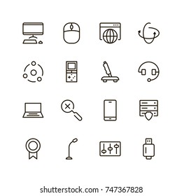 Game icon set. Collection of high quality black outline logo for web site design and mobile apps. Vector illustration on a white background.