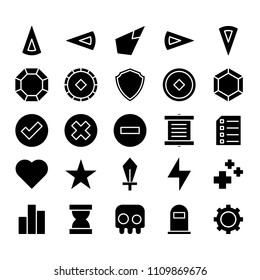 Game Icon Set - Glyph Style
