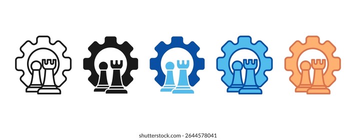 Conjunto de iconos de juego Colección de estilo múltiple