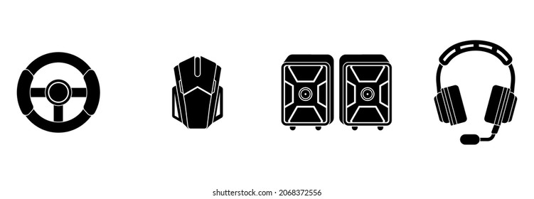 game icon set, game vector set sign symbol