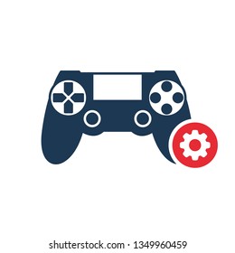 Game icon with settings sign. Game icon and customize, setup, manage, process symbol 